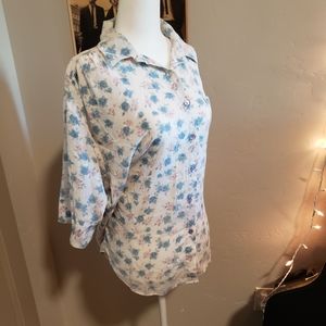 vintage floral button down